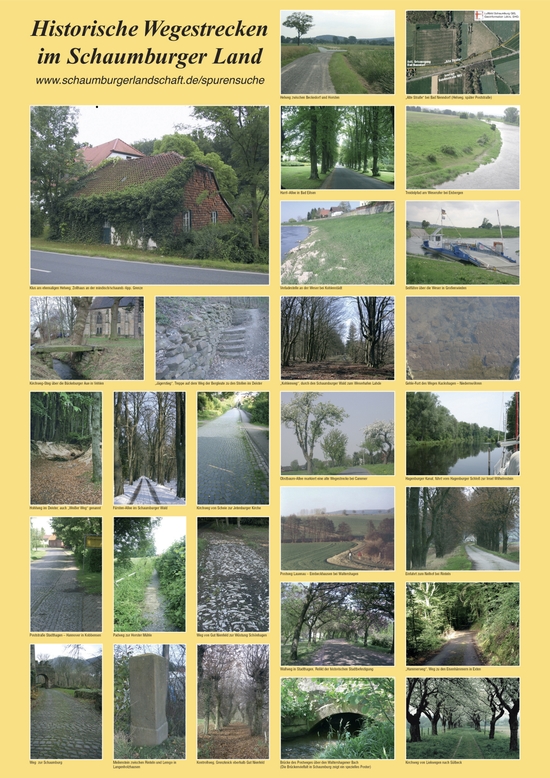 Poster historische Wegestrecken